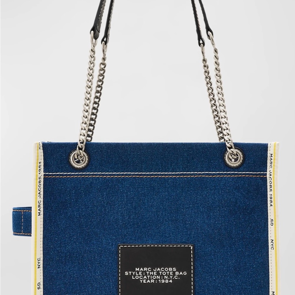 Marc Jacobs Denim Blue Tote Bag NEW! - Picture 2 of 12